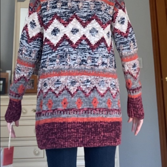 NWT Fall Colors Patterned Cardigan - Picture 4 of 9